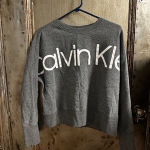 Calvin Klein Grey Performance Sweater Coverup